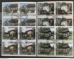 2002 PP Historische Bauten am Wasser Viererblock ET-Stempel