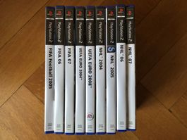 9 jeux Playstation2 (FIFA + NHL)