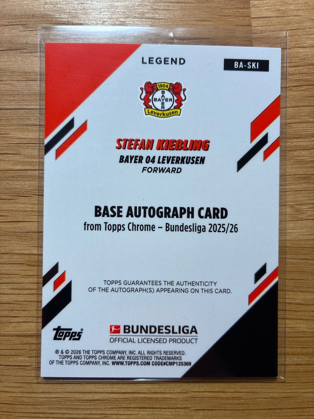 Topps Carte collezionabili: Topps Chrome Stefan Kiessling Bayer Autogramm /50 – Usato da Wangenried venduto da Garagara 1