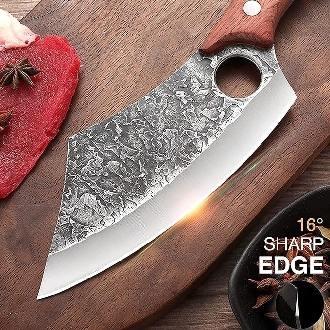 Coltelli da cucina: Ausbeinmesser Hackmesser Küchenmesser mit Lederhülle – Nuovo e nell'imballaggio originale da Oberentfelden venduto da abz_l7vm 3