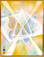 Abstraktes Acrylbild "Lichtstrahl" signiert, 61x50cm.