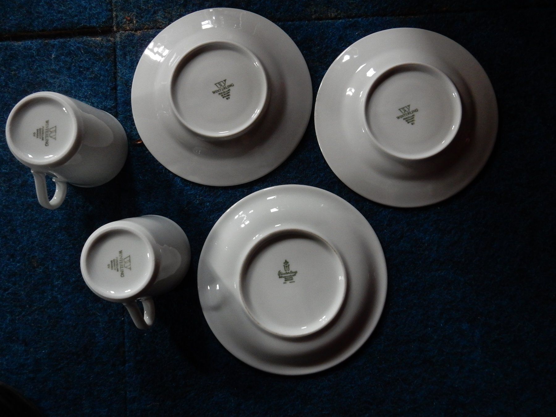 Winterling Set di piatti: 2 Espresso Tassen mit Unterteller 'Winterling' + 1 Teller – Usato da Jona venduto da simongarden 2