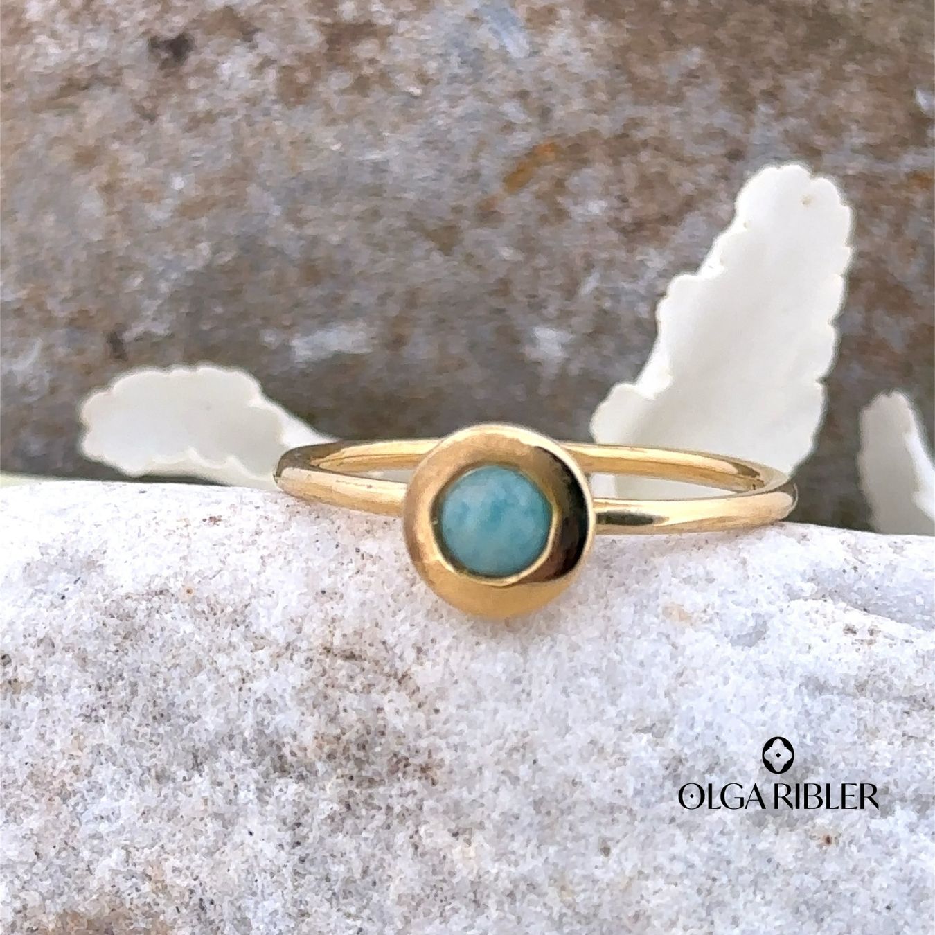 Olga Ribler Anelli: Feiner Silber Ring 925 mit Amazonite Grösse 57 – Nuovo (secondo la descrizione) da Luzern venduto da Schmuckoutlet 7