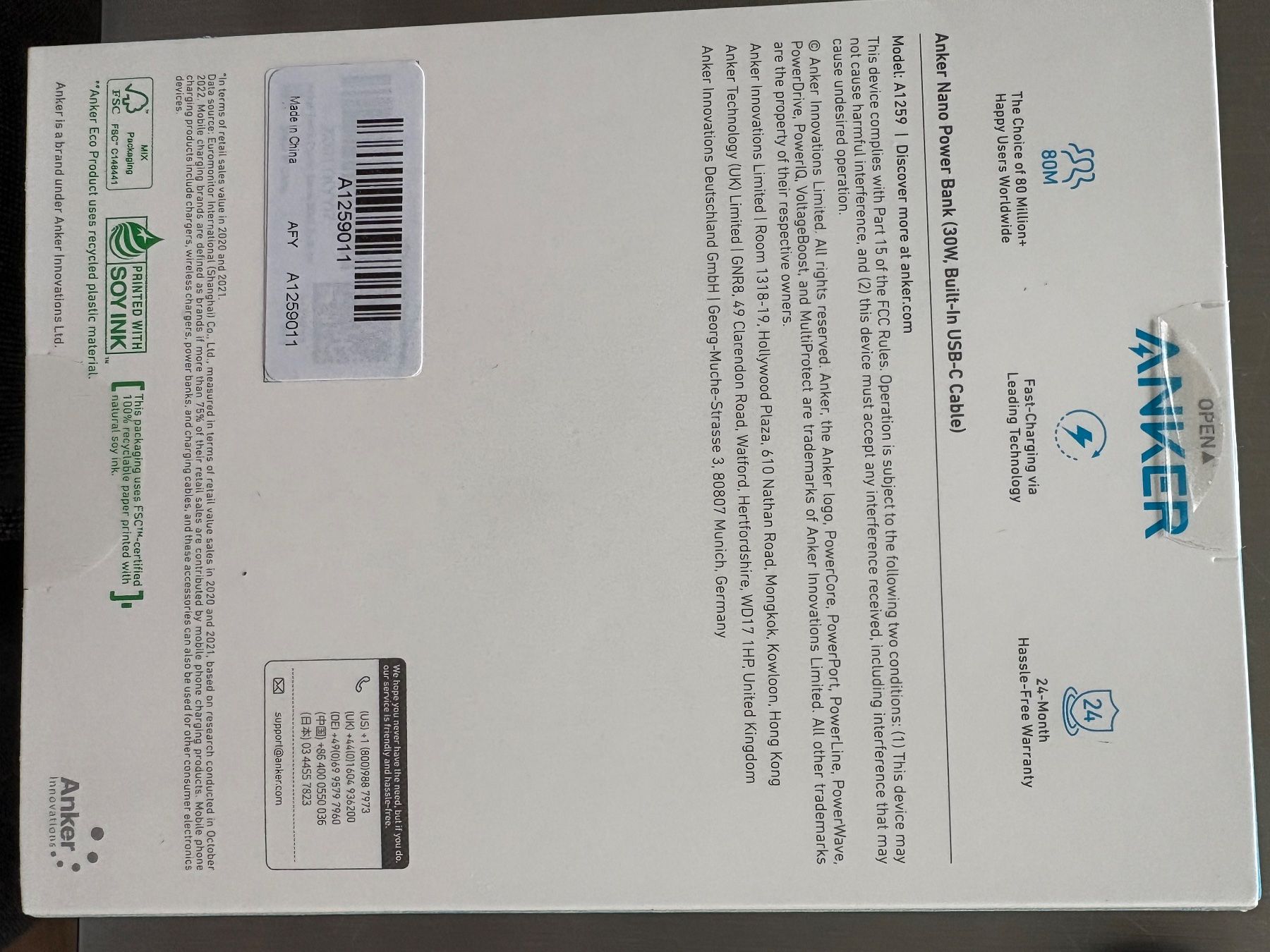 Caricabatterie: Anker powerbank A1259 originalverpackt – Nuovo e nell'imballaggio originale da Arlesheim venduto da Frenchie 4