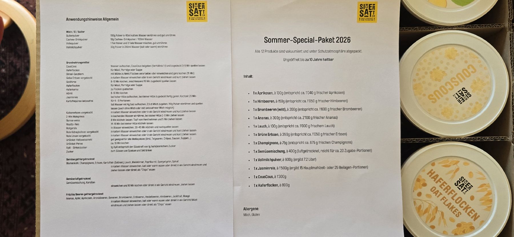 Aliments & Spécialités: SicherSatt Paket 2026 – Neuf avec emballage d'origine à Winterthur par Bluedrummer52 2