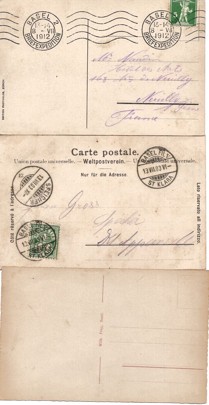 Cartoline postali: AK Basel schwarz/weiss – Usato da Brunnadern venduto da eichmann.anton 5