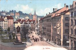 St. Gallen // 1912 Denkmal Platz Häuser