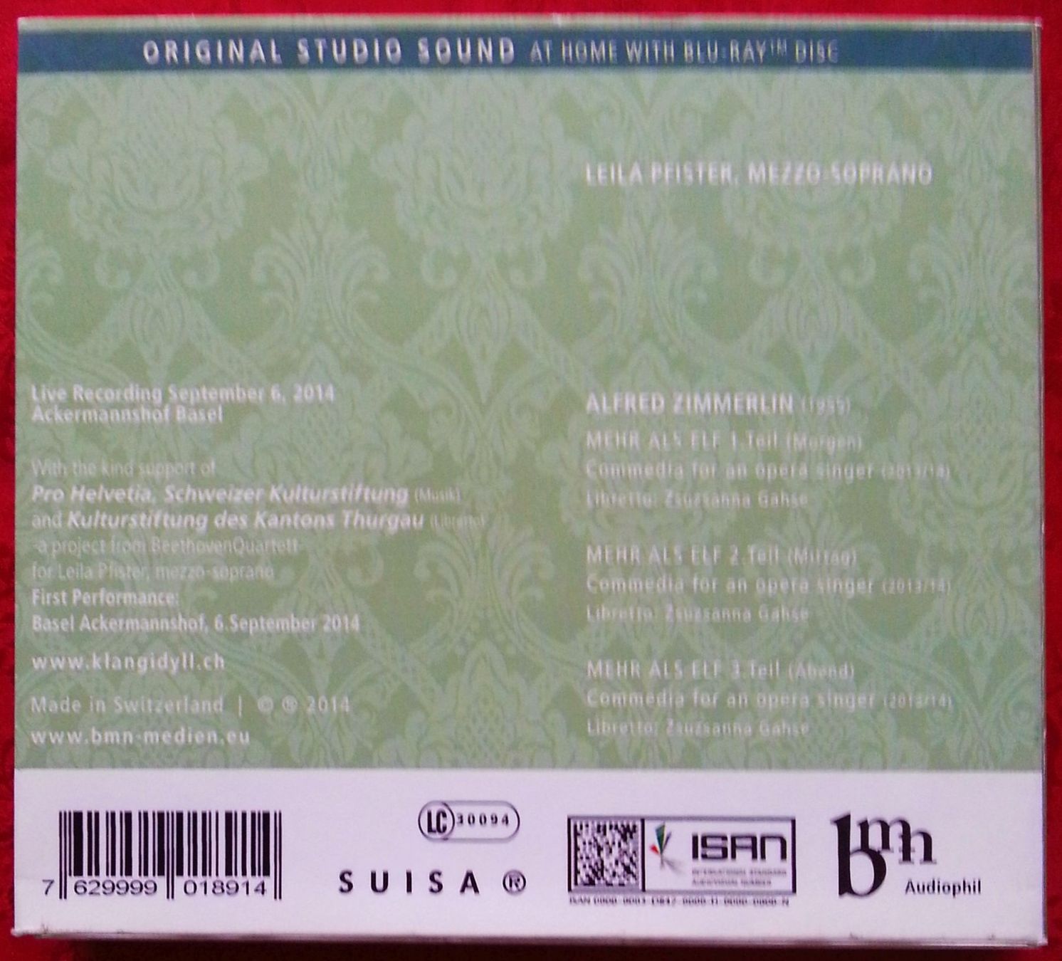 CDs: CD + Blu Ray  Leila Pfister - First Performance III, 2014 – Gebraucht aus Oberriet SG von Manick 1