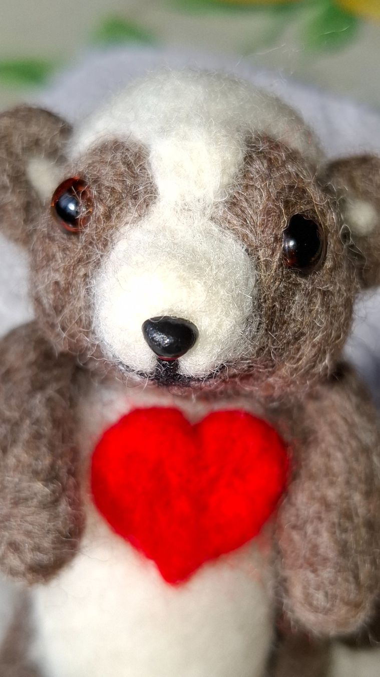 Statuette: Handgemachter Teddybär mit Herz – Nuovo (secondo la descrizione) da Plagne venduto da Reticulum01 8