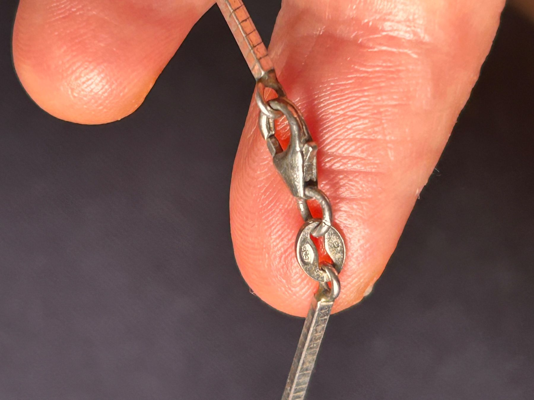 Ketten: Silberhalskette mit Anhänger, modisches Design ROSA – Gebraucht aus Laufen von belleskulptur 8
