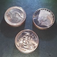 3 x 1 Oz .999 Copper Round