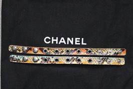 CHANEL Python Leder Armband Armreif CC Logo