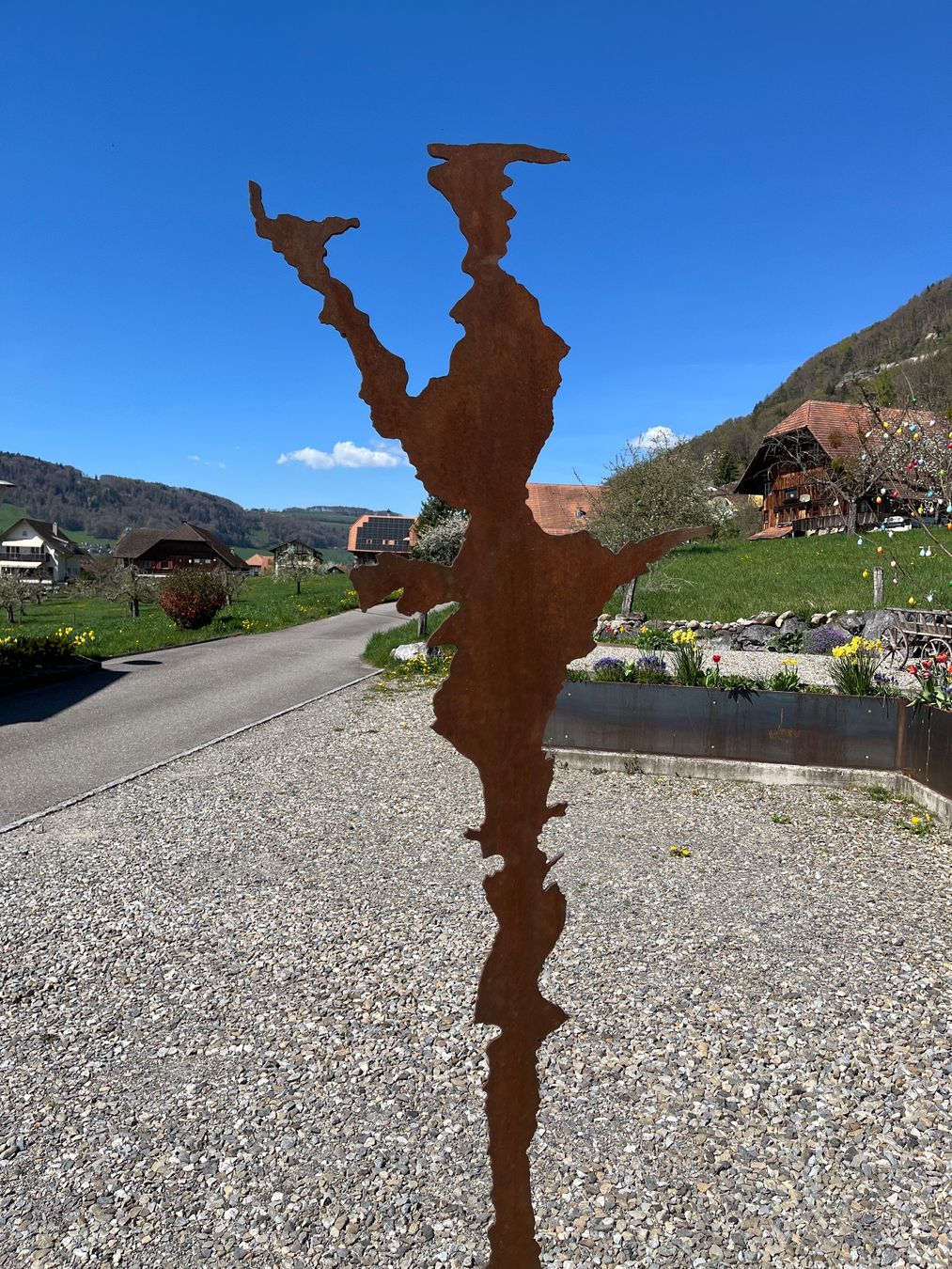 Sculture & Statue: grosse moderne Eisenskulptur /  2.25 Meter hoch – Usato da Gelterfingen venduto da art-and-more 2