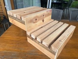 Massiv-Holz Stufen für Gartenbereich
