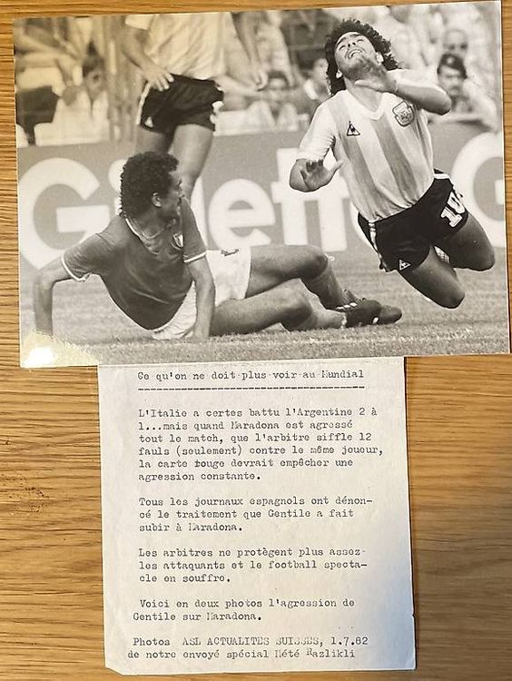 Original Pressefoto Diego Maradona WM 1982 (Gebraucht) in Susch für CHF 66 - mit Lieferung auf