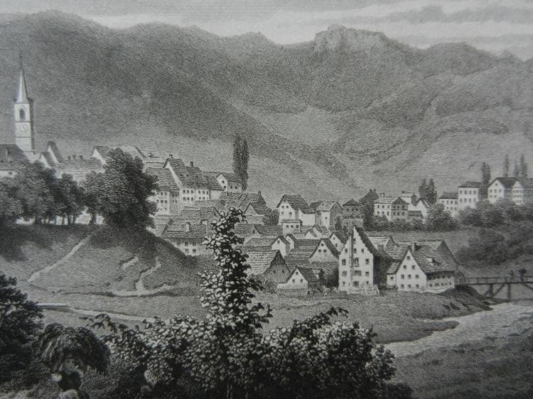 Gravures: Liestal Basel Landschaft Rohbock – D'occasion à Risch par Antikfee 9