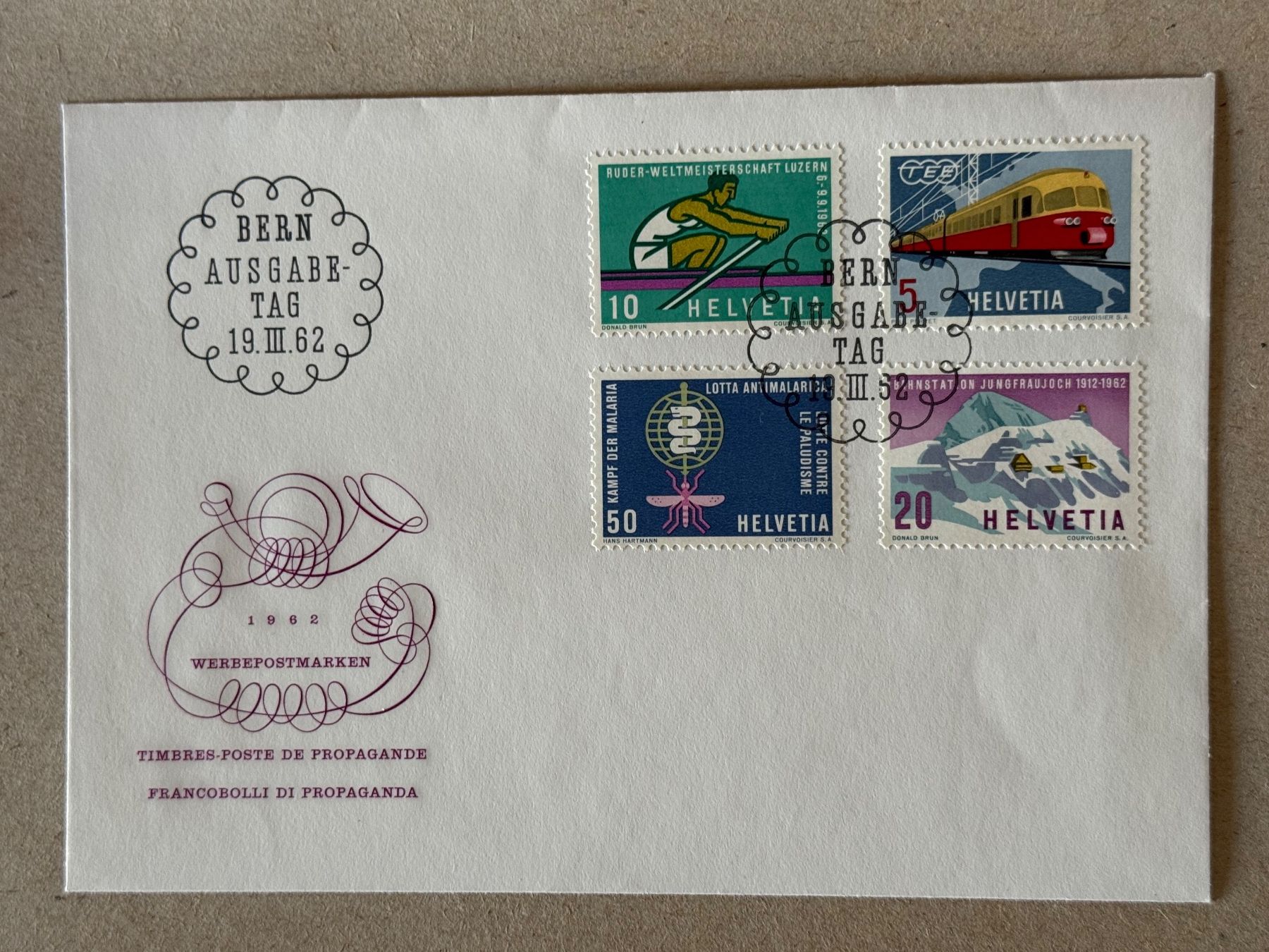 Tutti i francobolli: 385-388, FDC – Usato da Aarau venduto da hilde47
