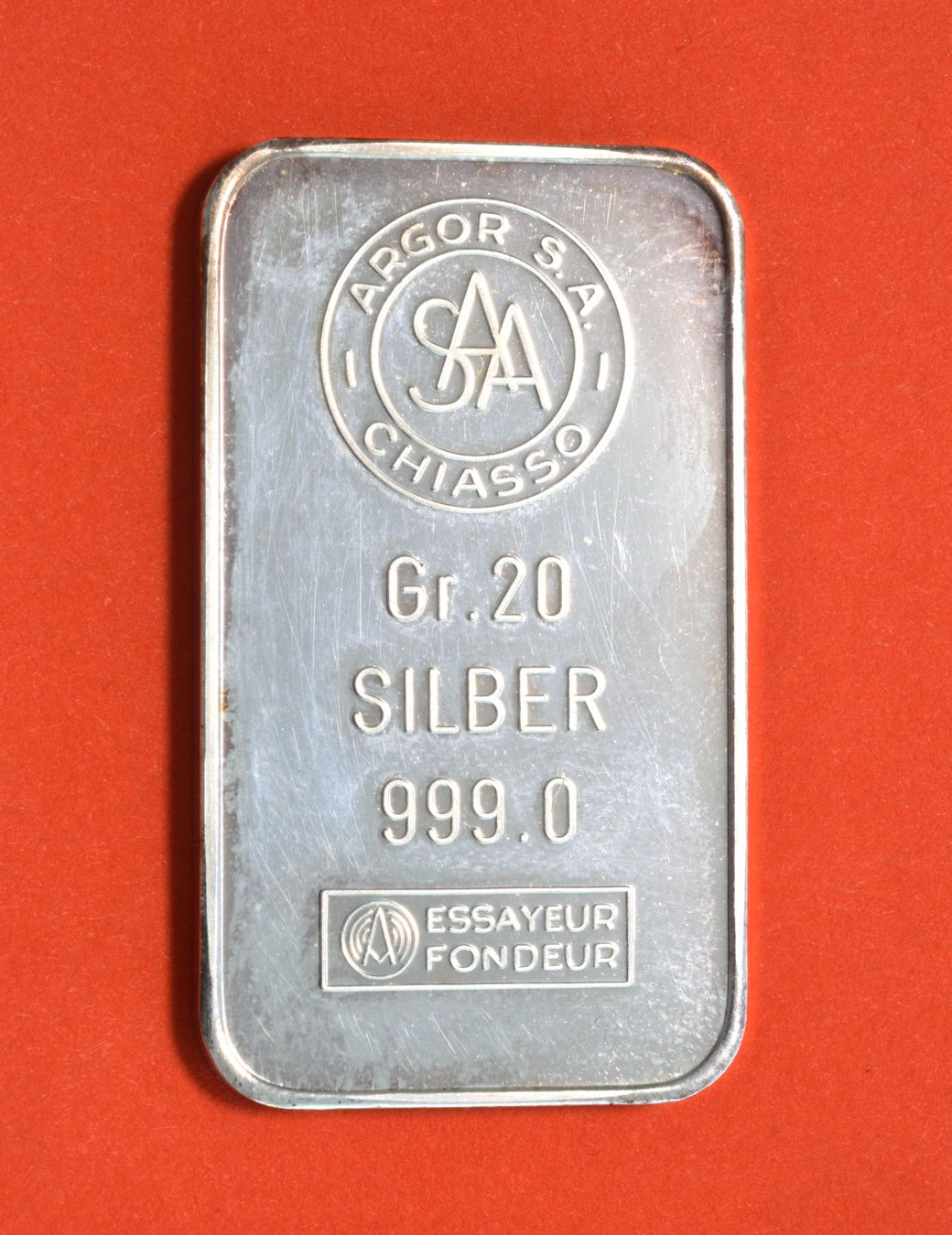 Metalli preziosi: Silberbarren 20 Gramm Argor – Usato da Oberglatt ZH venduto da dil_85sh 2