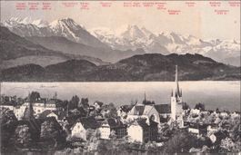 Zug  // 1911 Altstadt Kirche Zugersee Alpen
