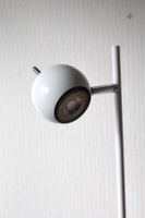 Space Age Kugellampe Tischlampe Weiss Chrom Retro Design