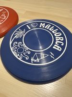 2 Original Frisbees aus dem Jahr 1985 „I love Mallorca“