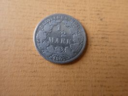 Dt. Reich 1905 A, 1/2 Silbermark