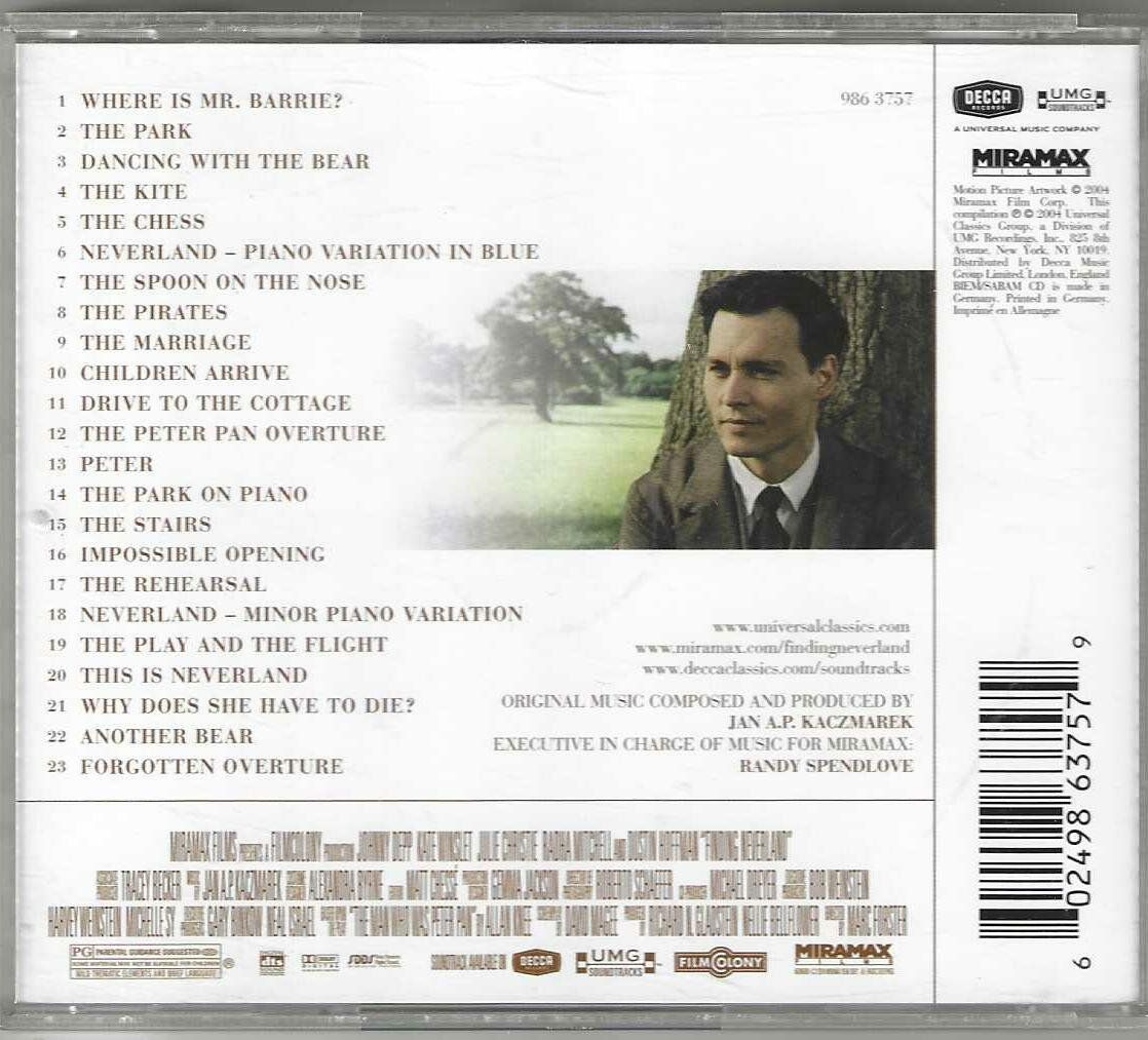 CDs: Jan A.P. Kaczmarek – Finding Neverland – D'occasion à Genève par CDLPBookS 1