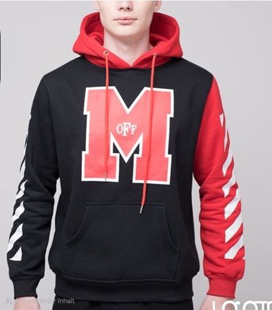 Off White Hoodie Black/Red Gr. L