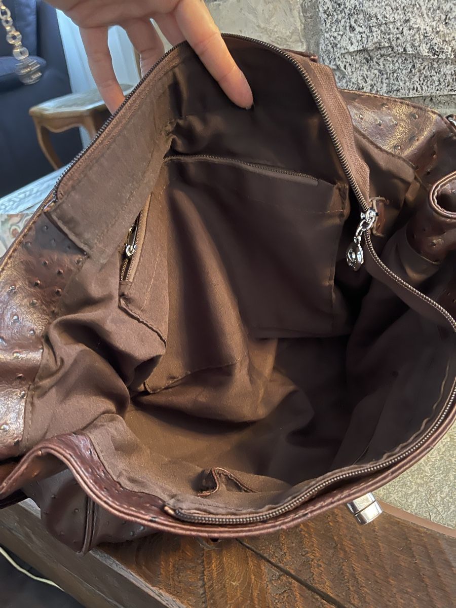Borse da donna: Braune Handtasche mit Henkel – Nuovo (secondo la descrizione) da Meikirch venduto da Hilfe_Waisentiere 5