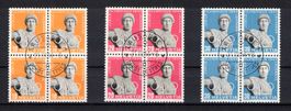 1944 "Olympisches Komitee" im 4er-Block mit ET-ʘ  (259-261)