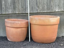 2 grosse Terracotta Töpfe im Set