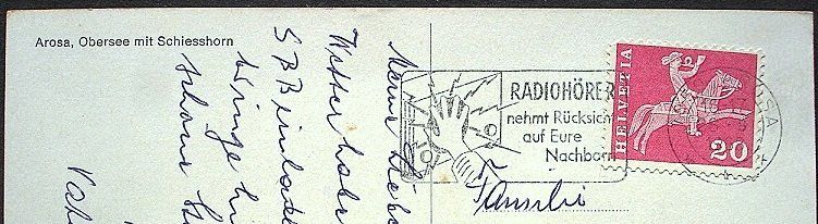 Cartoline postali: AROSA Obersee mit Schiesshorn – Usato da Jona venduto da philajona 1