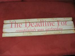 Originelles Holz Schild mit Spruch