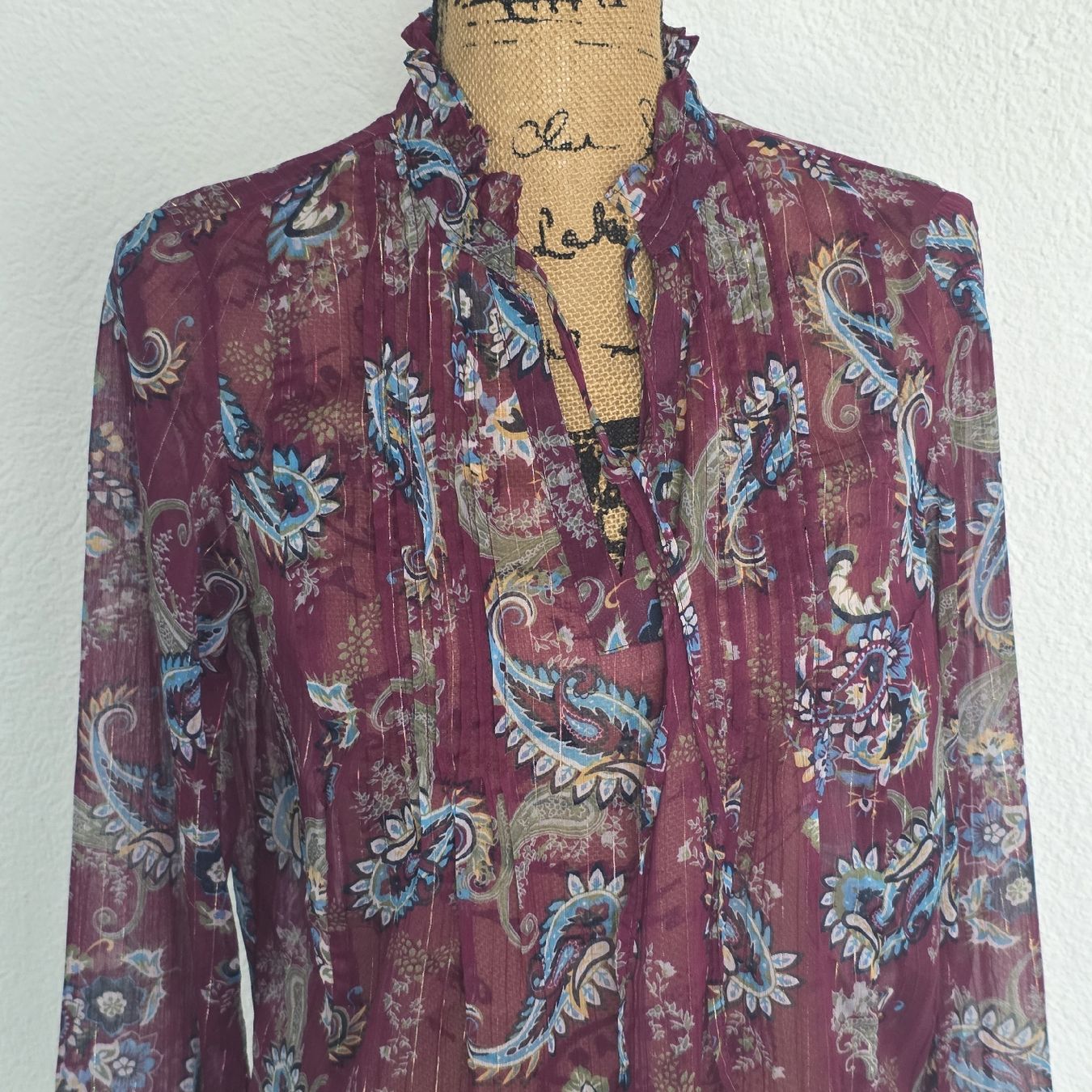 Chemisiers: Damen Bluse mit Paisleymuster, Grösse M – Neuf (Voir description) à Rheinsulz par Gilea 1