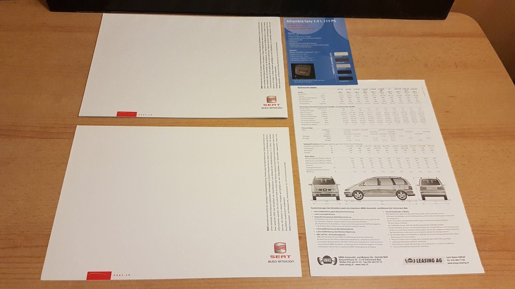 Documenti: Seat Alhambra Prospekt/Katalog – Usato da Boswil venduto da MAF_952 1
