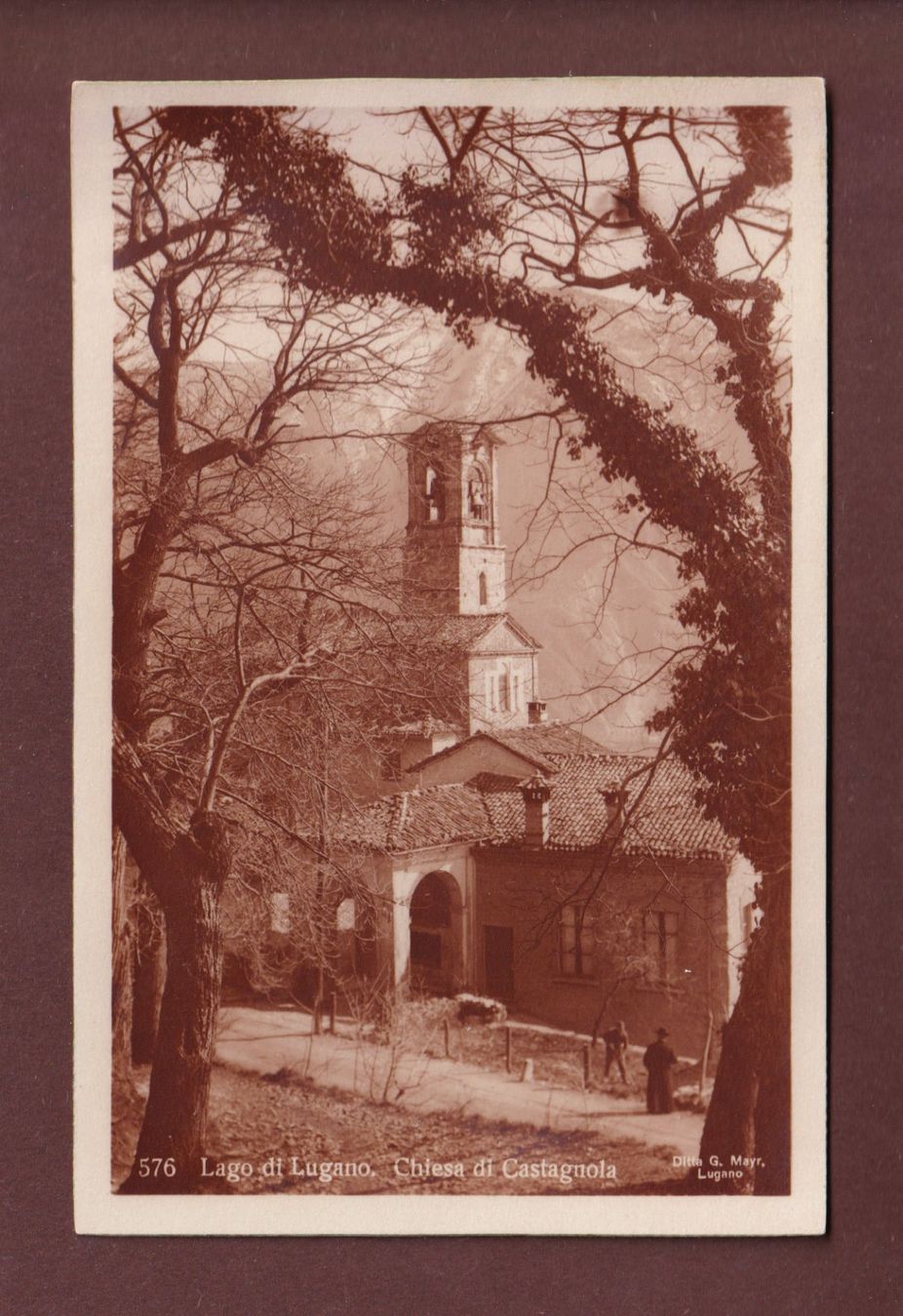 Cartoline postali: CASTAGNOLA - Chiesa – Usato da Pully venduto da nicecards-shop