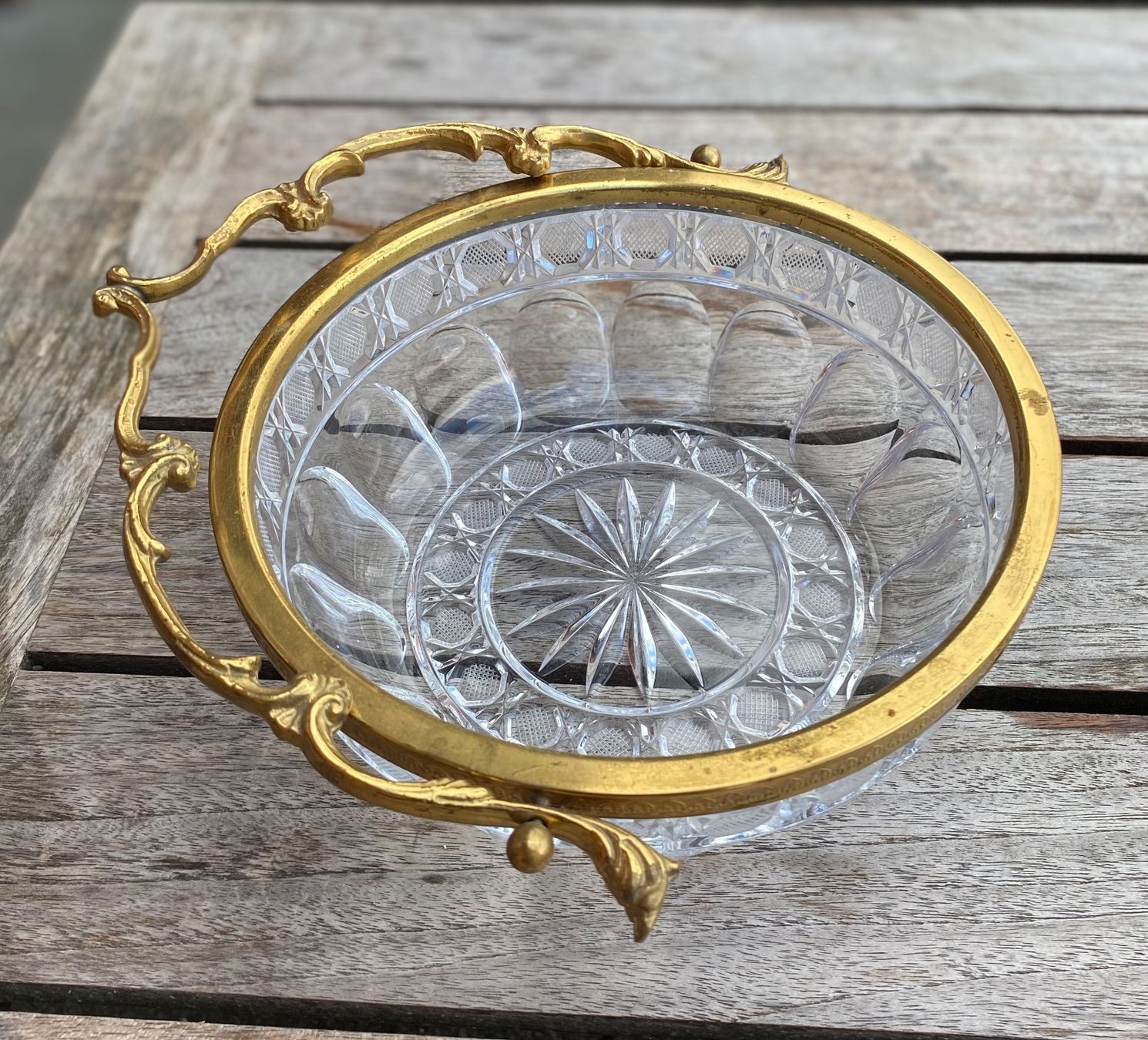 Ciotole: Kristallglasschale, Messing - Vintage – Usato da Glattbrugg venduto da Pischte.Brockenhaus