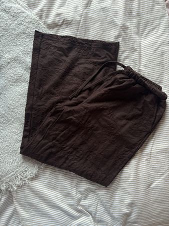 Brown patterned trousers size M