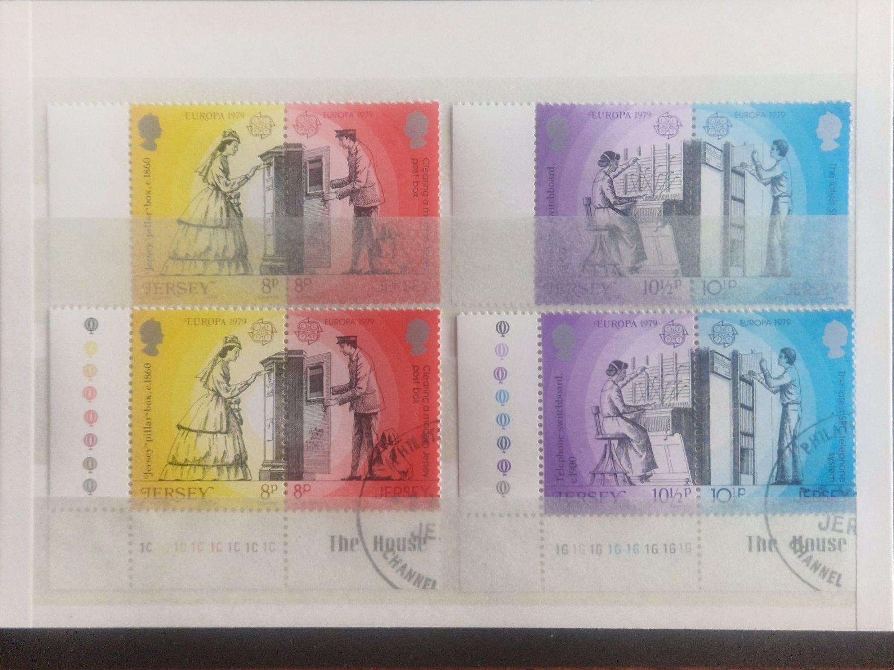 Tutti i francobolli: Jersey  n° 192 - 195  postfrisch** + gestempelt – Usato da Bouveret venduto da hckoala