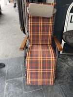 Bequemer Relaxliegestuhl mit Karomuster, Top Zustand!
