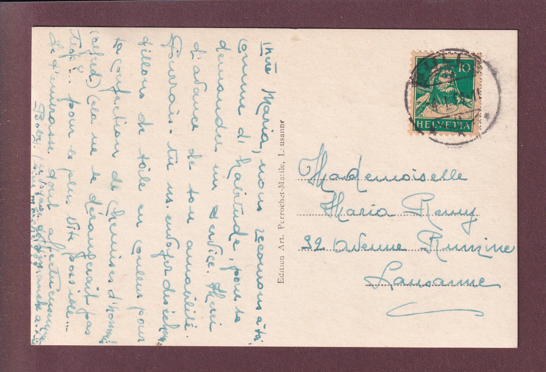 Cartes postales: Chien du SAINT-BERNARD - 1929 – D'occasion à Pully par nicecards 1