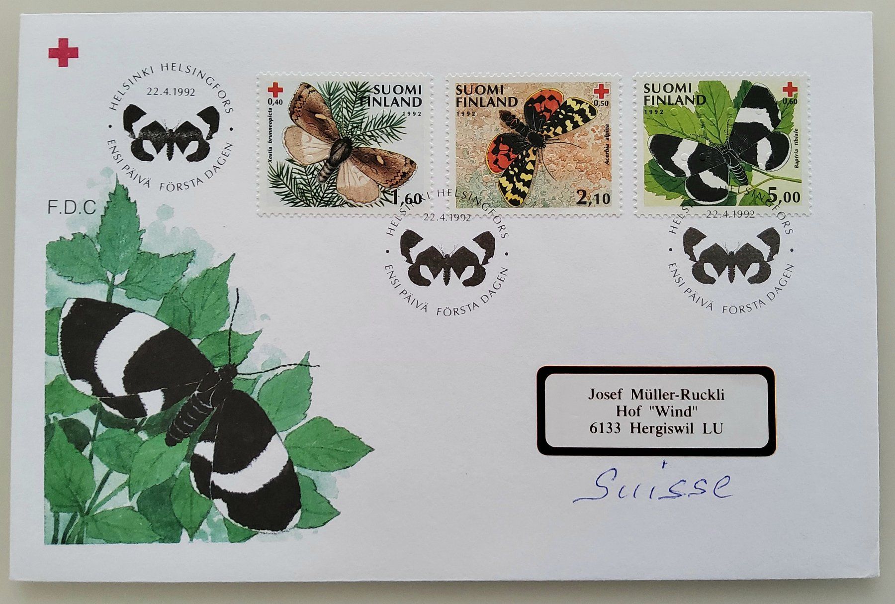 Tutti i francobolli: Finnland Rotes Kreuz 1992, FDC – Usato da Buchrain venduto da mue_kru
