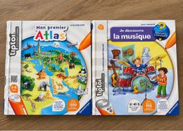 Tiptoi - Lot 2 livres Tiptoi Atlas et musique