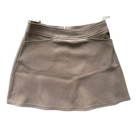Vintage Y2K Beige Mini Chic Skirt Autumn S