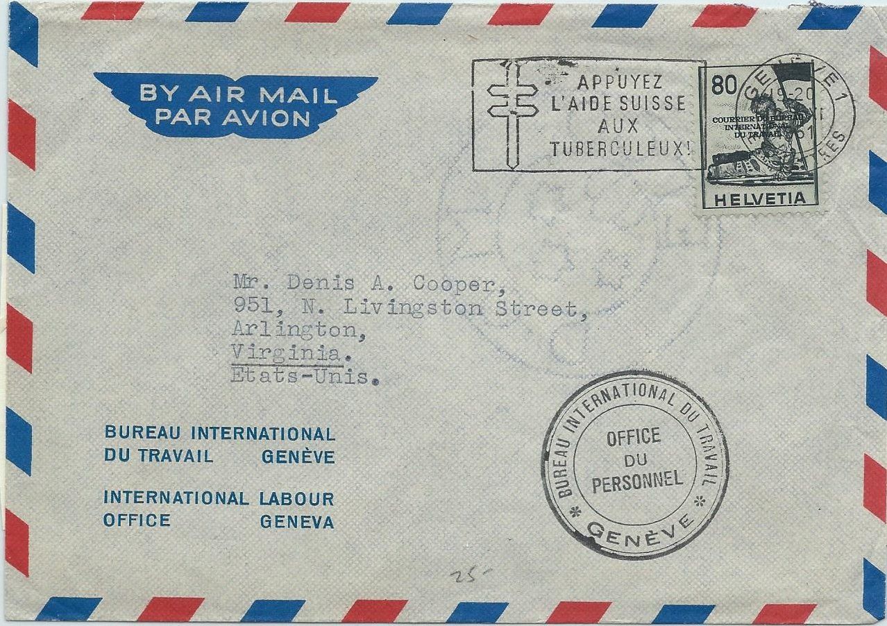 Alle Briefmarken: BIT 75 Flugpostbrief mit Absender-Stempel BIT nach USA – Gebraucht aus Fislisbach von Zigzag12