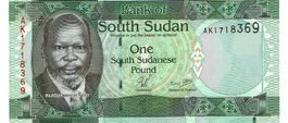 Südsudan 1 Pound 2011  P-5 UNZ Serie AK