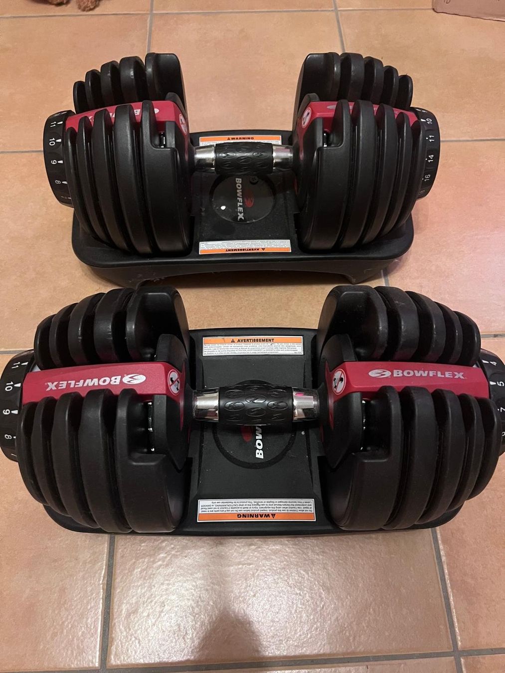 Bowflex Manubri & Pesi: 2 haltères courts Selecttech 552i (15 gradations de poids) – Usato da Crassier venduto da Yahooromandie
