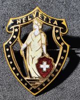 CC996 - Alte Helvetia Brosche / Schweiz Abzeichen Emaille