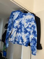 Sweater blau Batik Pullover dunkelblau