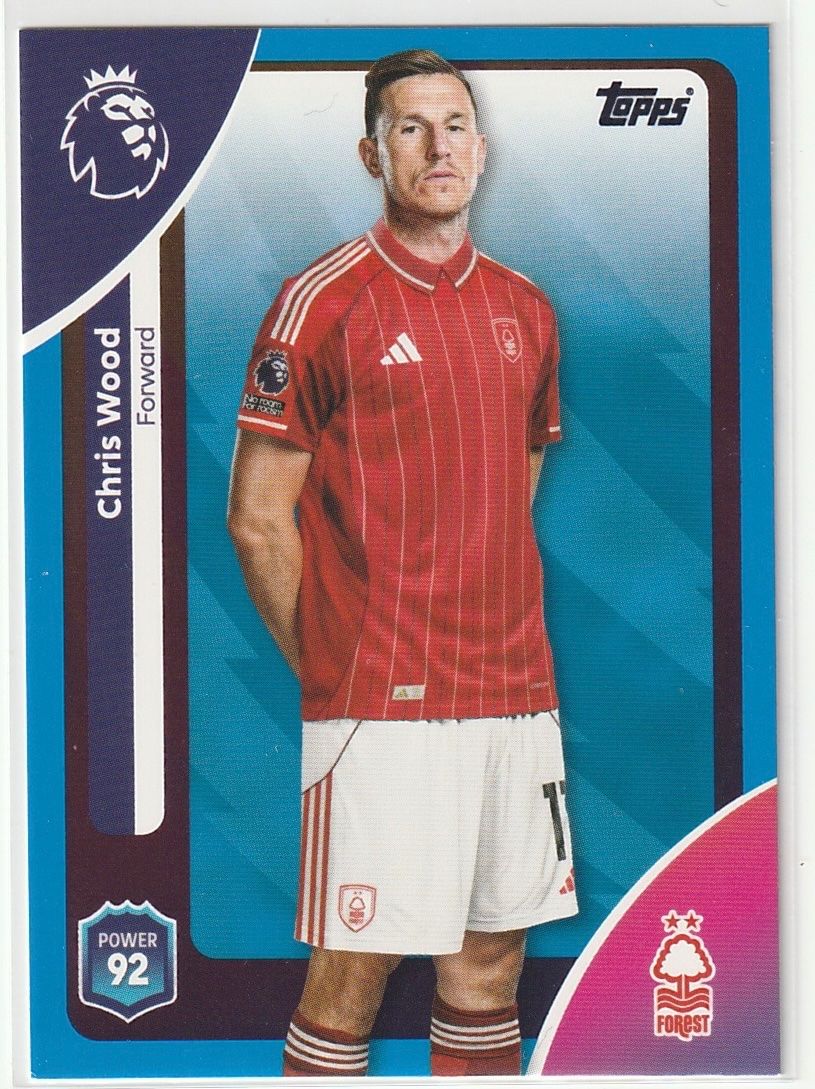 Topps Carte collezionabili: 2026 Topps Premier League Chris Wood Blue Parallel – Nuovo (secondo la descrizione) da Biel/Bienne venduto da historian-198